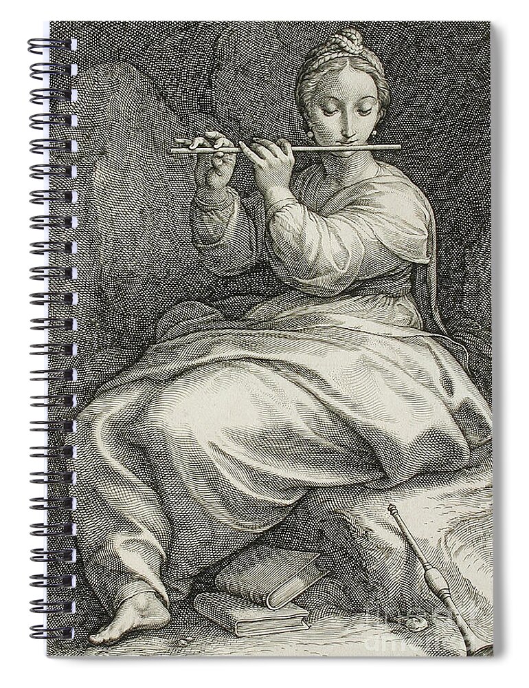 History Spiral Notebook featuring the photograph Euterpe by Los Angeles County Museum