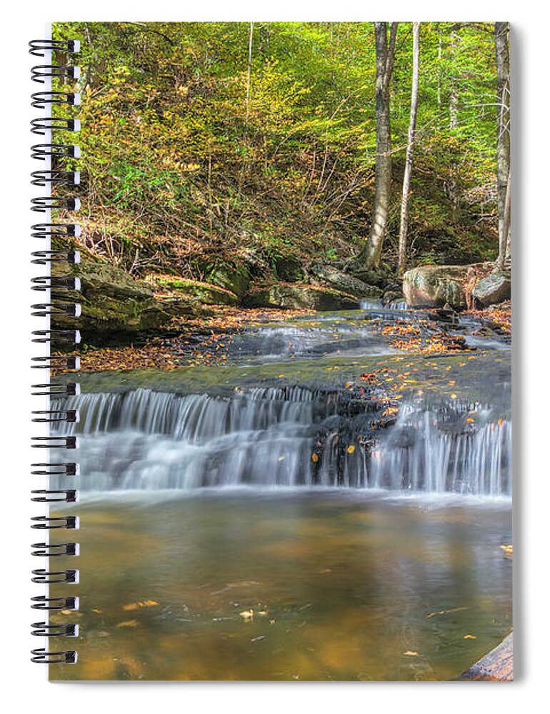 Ricketts Glen State Park Spiral Notebook featuring the photograph Even Flow by Rick Kuperberg Sr