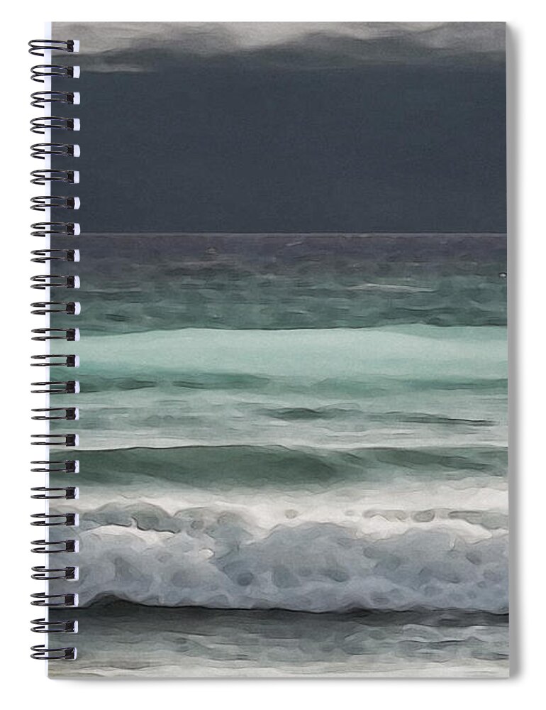 Nature Spiral Notebook featuring the digital art Even Tides by David Hansen