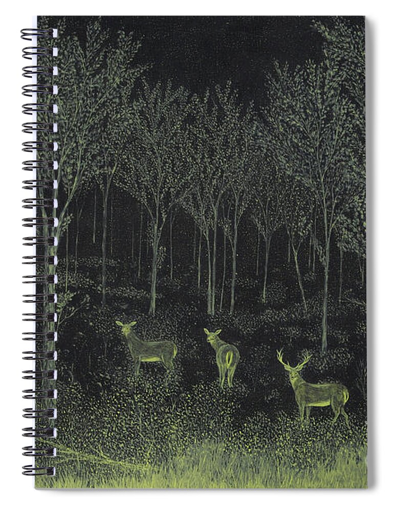 Farmington Spiral Notebook featuring the painting Evening Along The Animas by Doug Miller