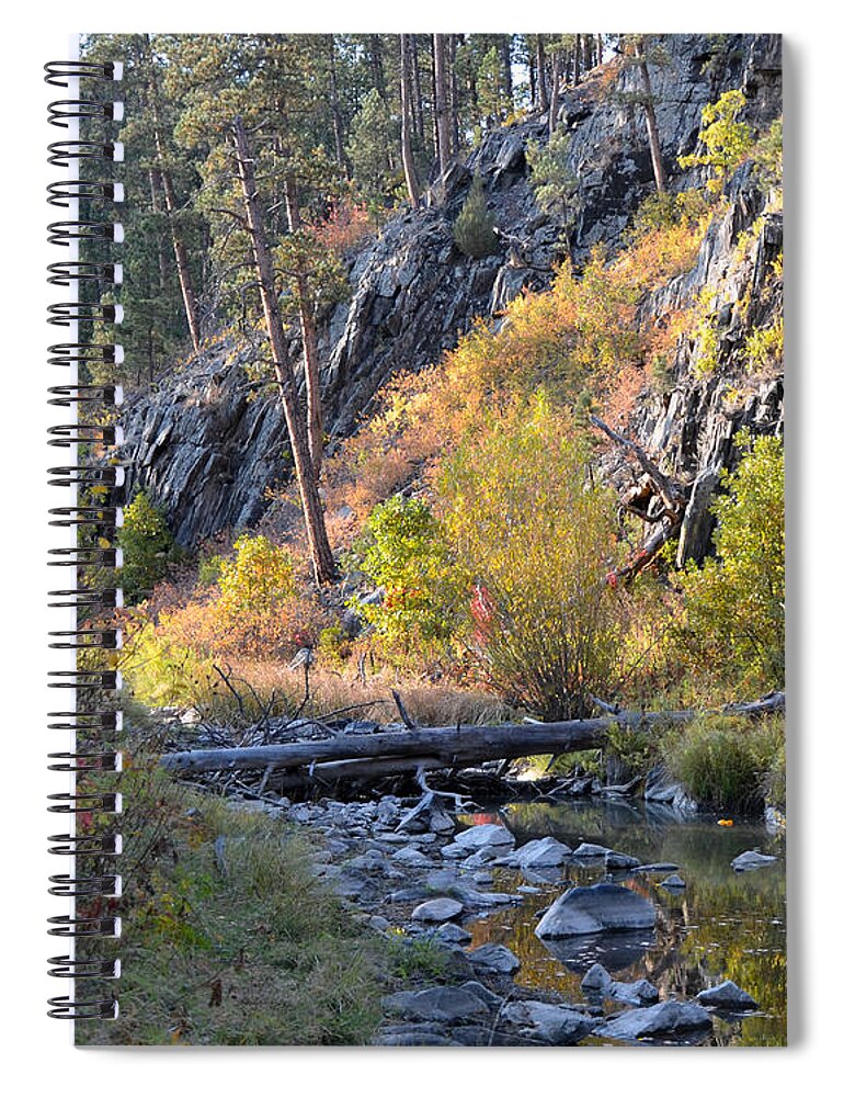 Dakota Spiral Notebook featuring the photograph Evening Approaches Spring Creek by Greni Graph