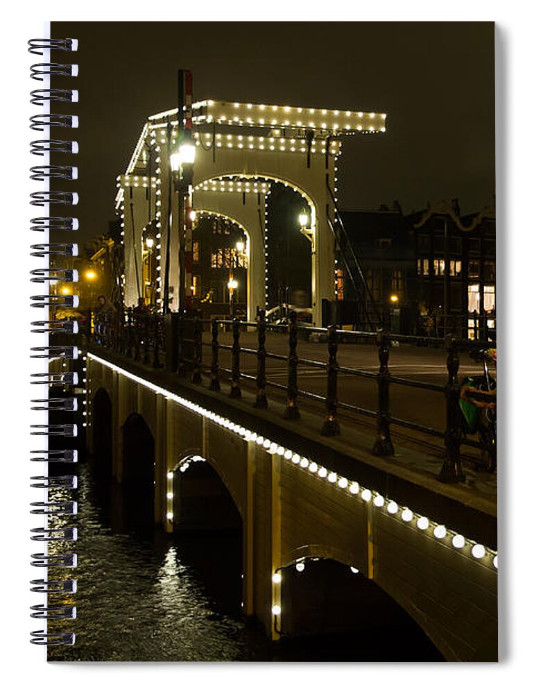Amsterdam Spiral Notebook featuring the photograph Evening in Amsterdam by Agnes Caruso