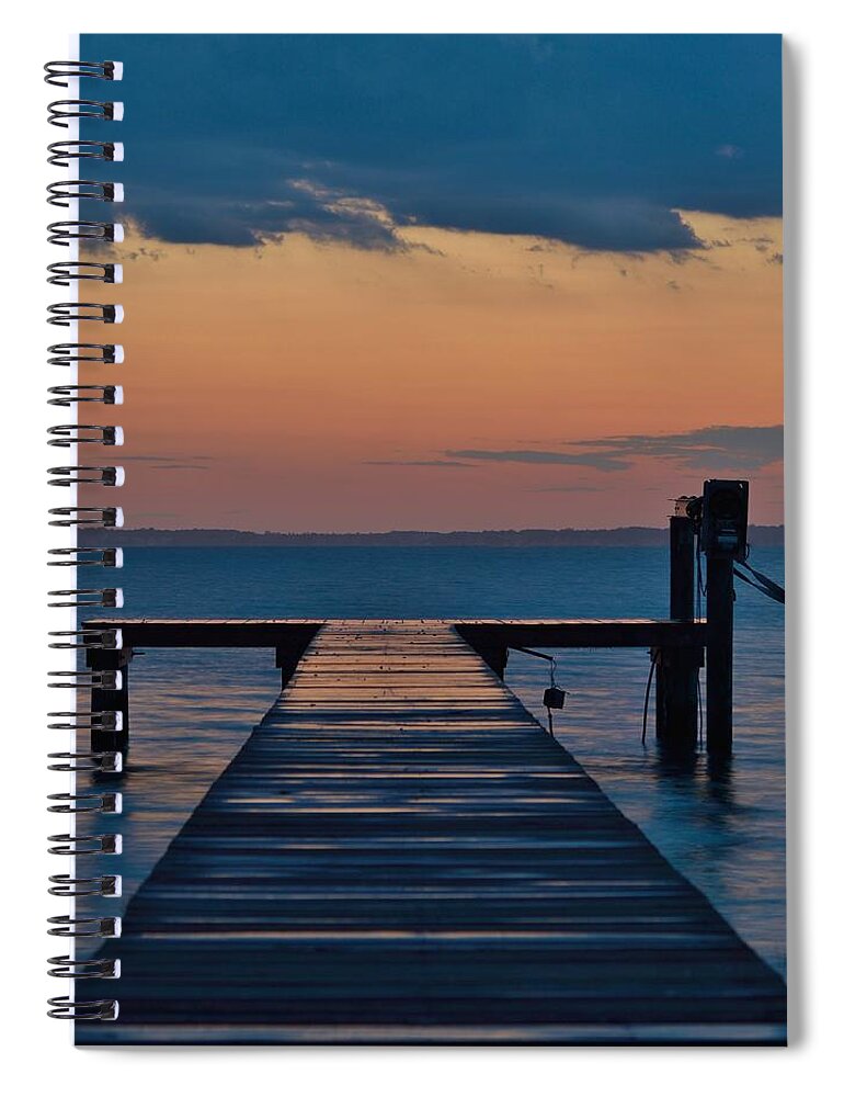 Beachbumpics Spiral Notebook featuring the photograph Evening Pier - Sunset Photo by Billy Beck