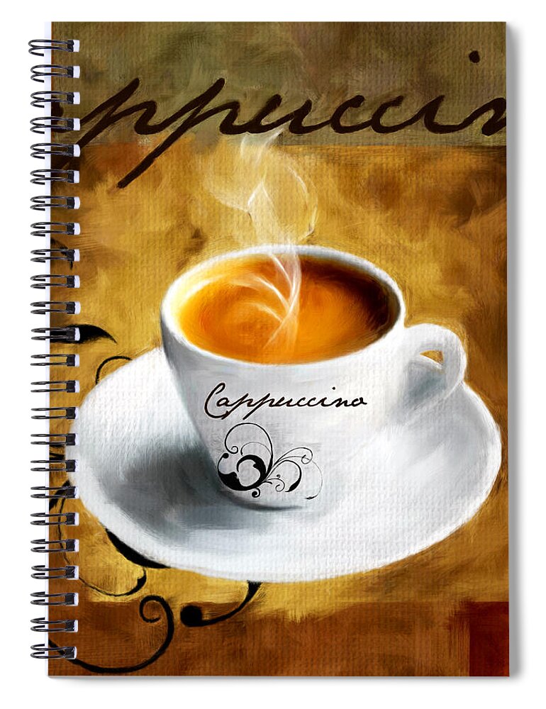 Coffee Spiral Notebook featuring the digital art Every Drop Counts by Lourry Legarde