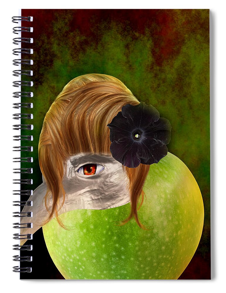 Abstract Spiral Notebook featuring the digital art Evolve by Ally White