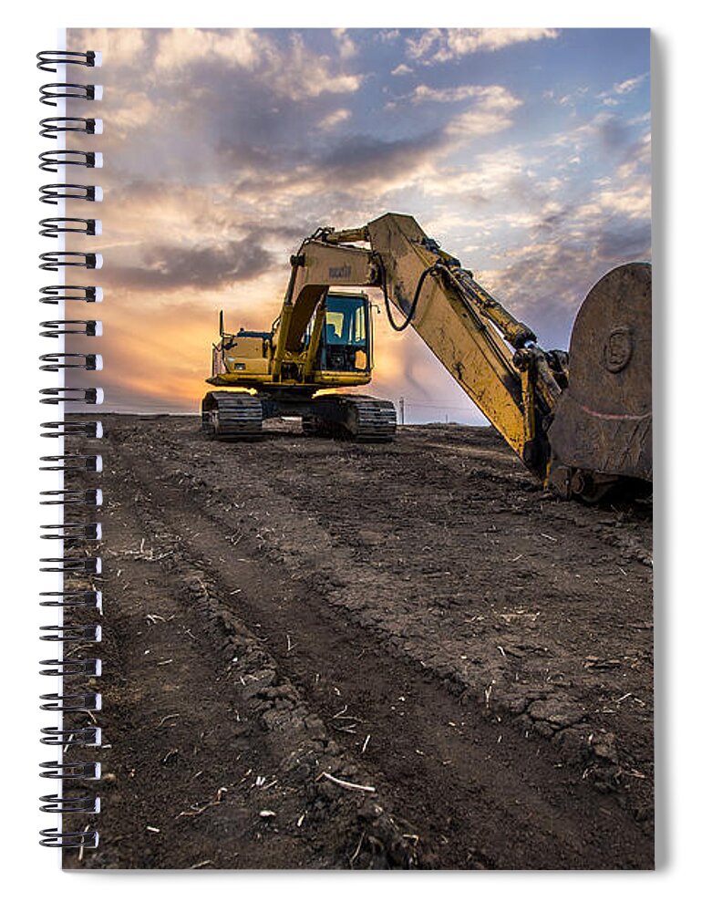 Excavator Spiral Notebook featuring the photograph Excavator by Aaron J Groen
