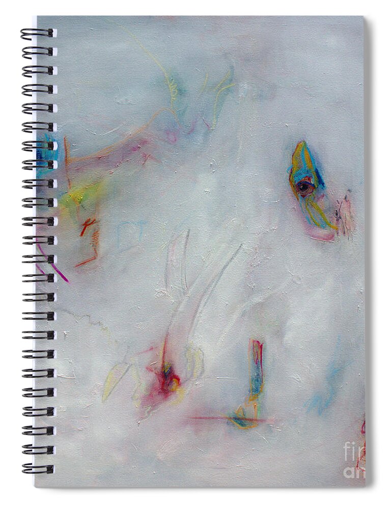 Abstract Spiral Notebook featuring the painting Exit by Jeff Barrett