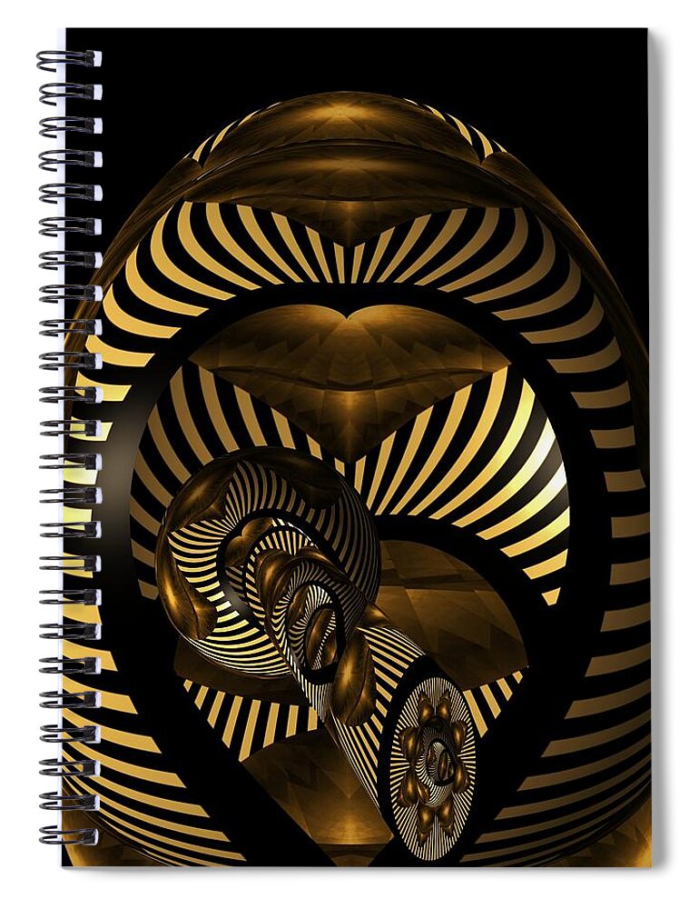 Exploration Into The Unknown Spiral Notebook featuring the digital art Exploration into the unknown by Barbara St Jean