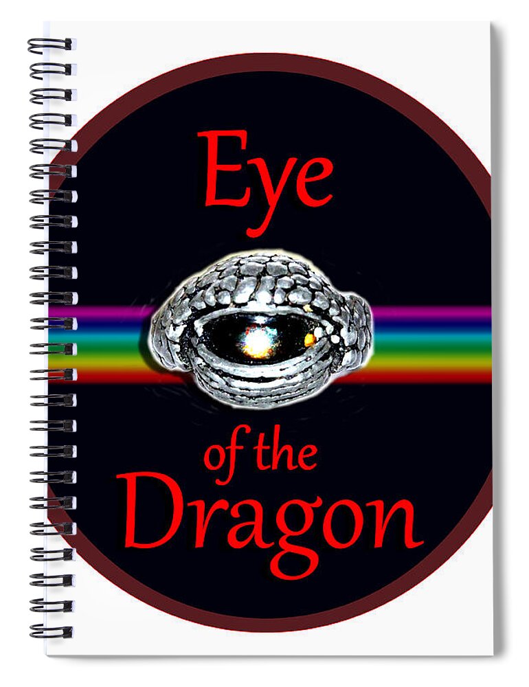 Dragon Spiral Notebook featuring the digital art Eye of the dragon by Tom Conway