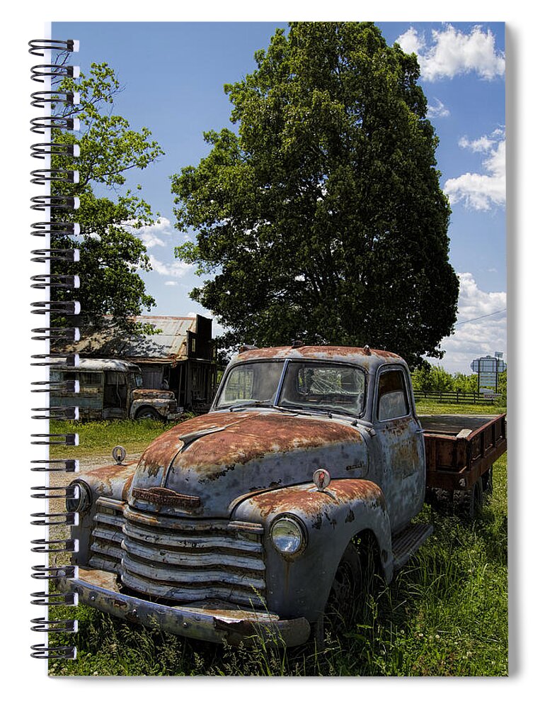Chevrolet Spiral Notebook featuring the photograph Fabulous Flashback Chevy Truck by Kathy Clark