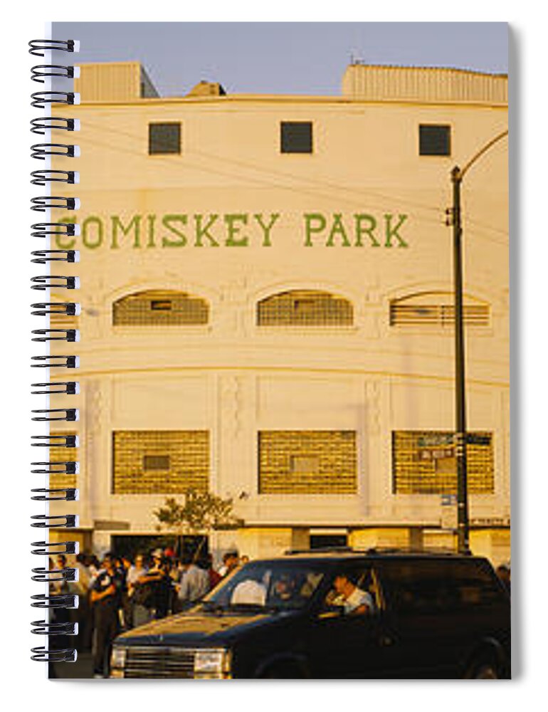 Photography Spiral Notebook featuring the photograph Facade Of A Stadium, Old Comiskey Park by Panoramic Images