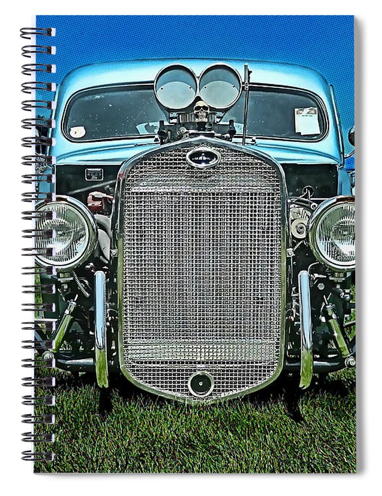 Victor Montgomery Spiral Notebook featuring the photograph Face Of The Rat Rod by Vic Montgomery