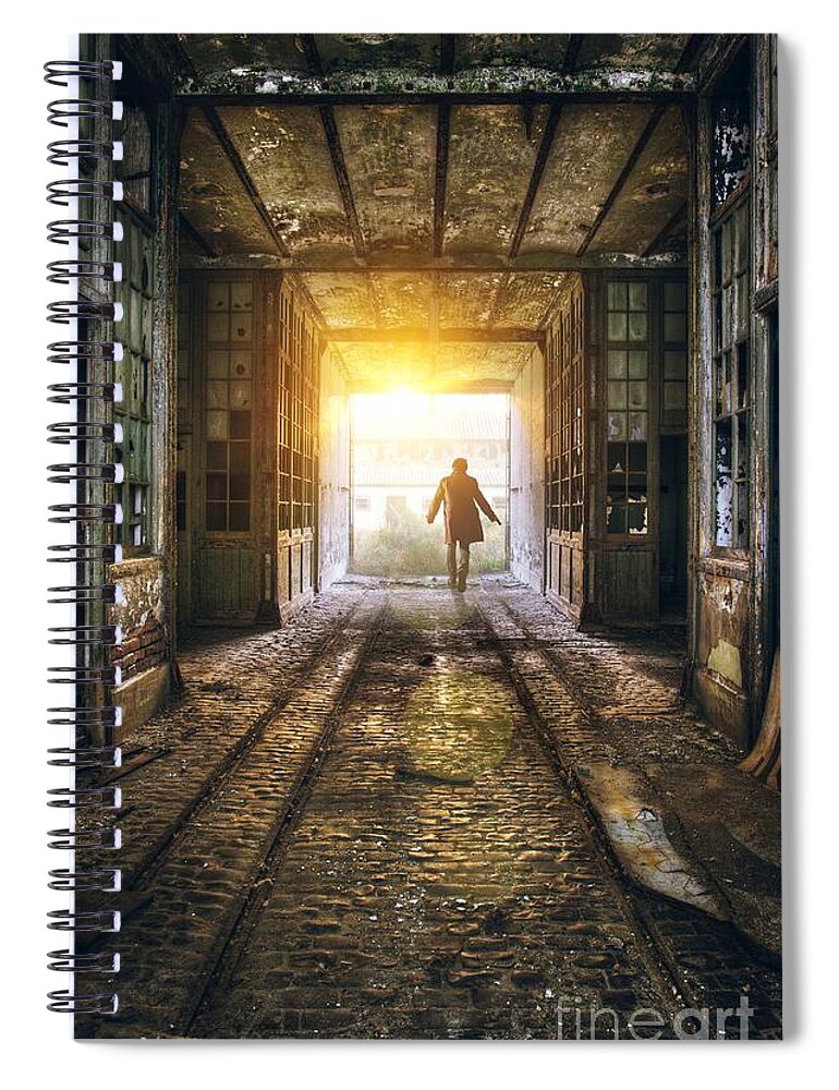 Factory Spiral Notebook featuring the photograph Factory Chase by Carlos Caetano