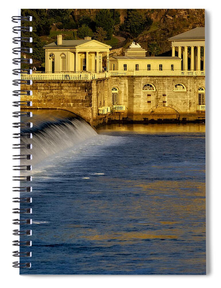 Fairmount Dam Spiral Notebook featuring the photograph Fairmount Water Works Park by Susan Candelario