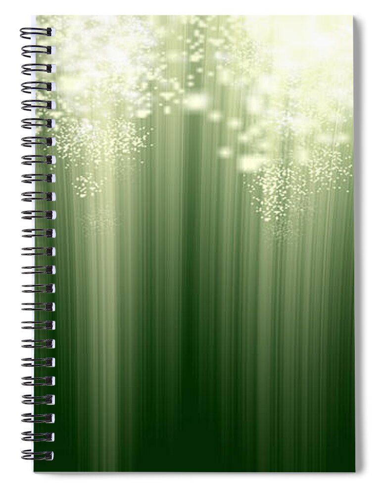 Fairy Dust Spiral Notebook featuring the digital art Fairy Grass by Lori Grimmett