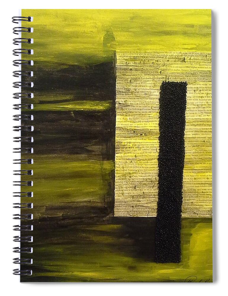 Acrylic Spiral Notebook featuring the painting Fake Notions by Pamela Henry