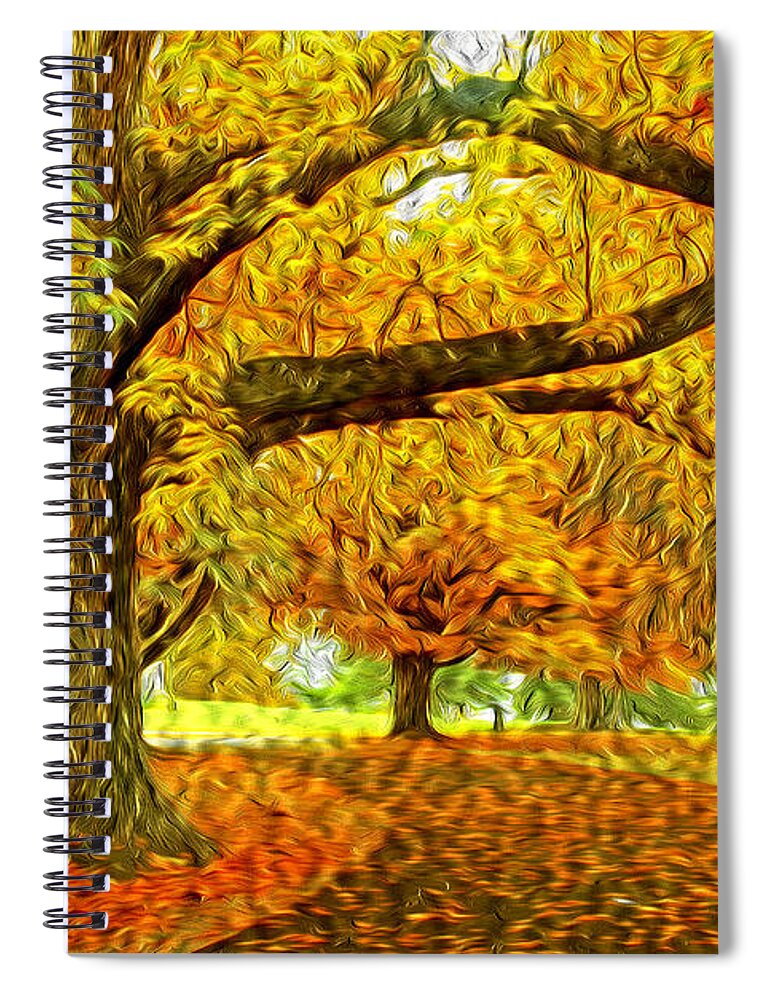 Gettysburg Spiral Notebook featuring the photograph Fall Aglow by Paul W Faust - Impressions of Light