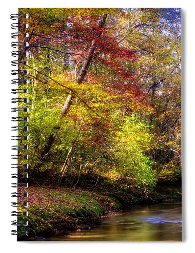 Autumn Spiral Notebook featuring the photograph Fall Along The Creek Bank by Greg and Chrystal Mimbs