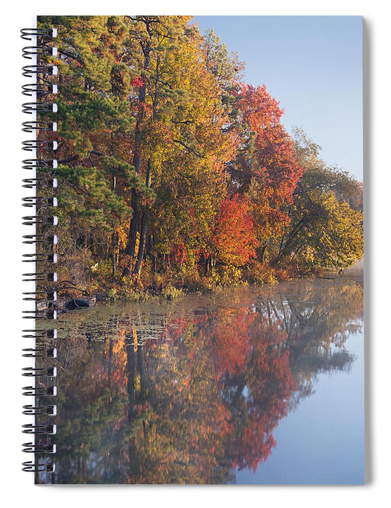 Tim Fitzharris Spiral Notebook featuring the photograph Fall Colors Along Lake Bailee In Petit by Tim Fitzharris