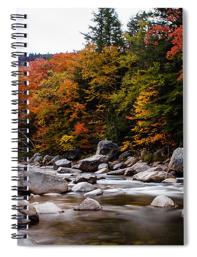 Kancamagus Highway Spiral Notebook featuring the photograph Fall Flowing by SAURAVphoto Online Store