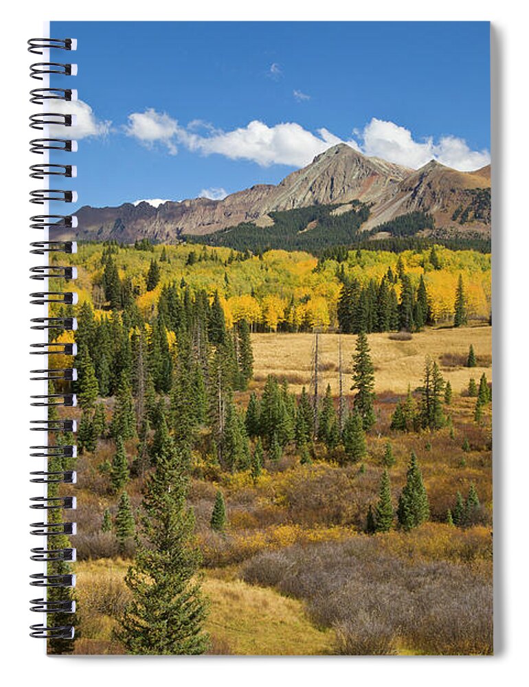 00559296 Spiral Notebook featuring the photograph Fall Meadow Rocky Mountains Colorado by Yva Momatiuk John Eastcott