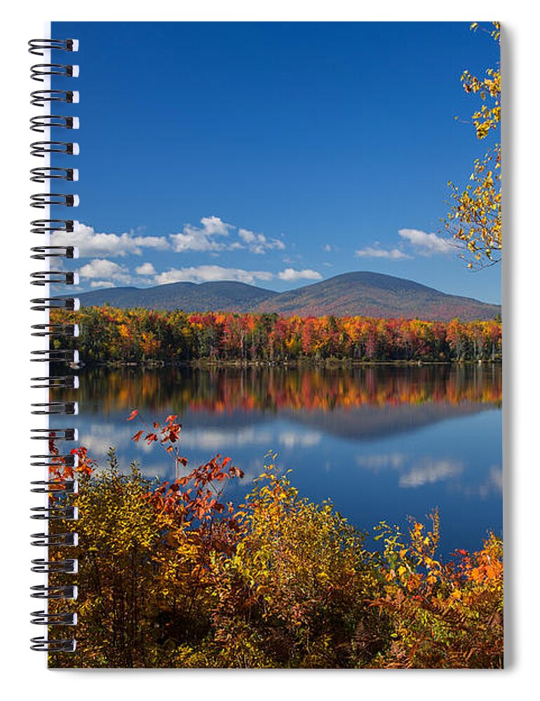 Jericho Spiral Notebook featuring the photograph Fall Reflections at Jericho Lake by White Mountain Images