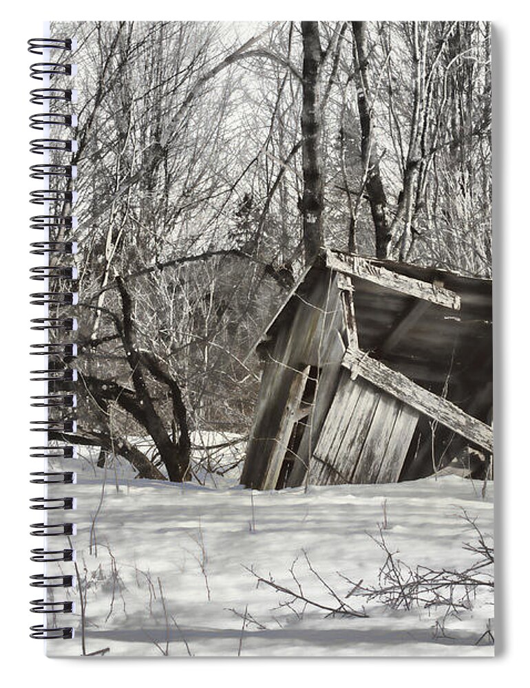 Outbuilding Spiral Notebook featuring the photograph Falling In by Sue Capuano