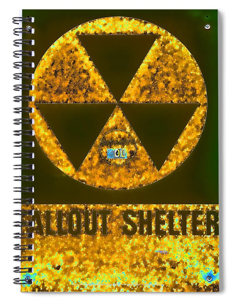 Fallout Spiral Notebook featuring the photograph Fallout Shelter Abstract 8 by Stephen Stookey