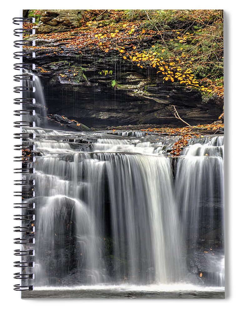 Waterfall Spiral Notebook featuring the photograph Falls At Ricketts Glen by Zev Steinhardt