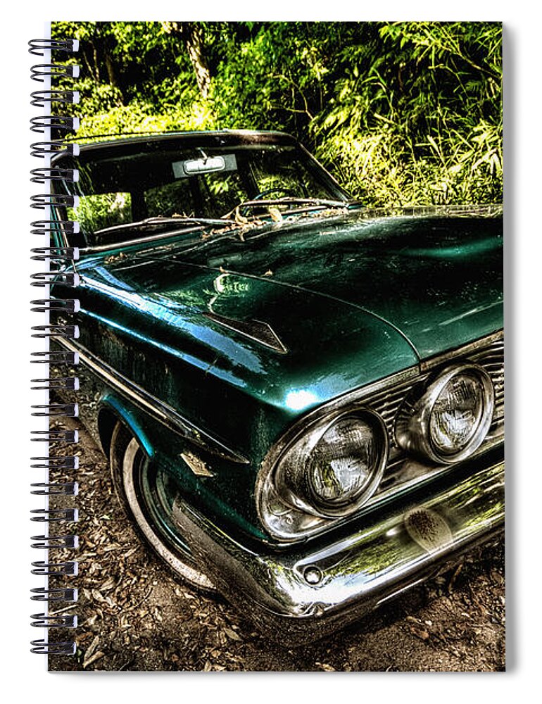  Car Family Children People Travel Happy Woman Man Mother Girl House Vehicle Auto Smiling Fun Automobile Transportation Person Father Vacation Boy Drive Trip Child Home Road Daughter Transport Baby Background Spiral Notebook featuring the photograph Family Car by John Swartz
