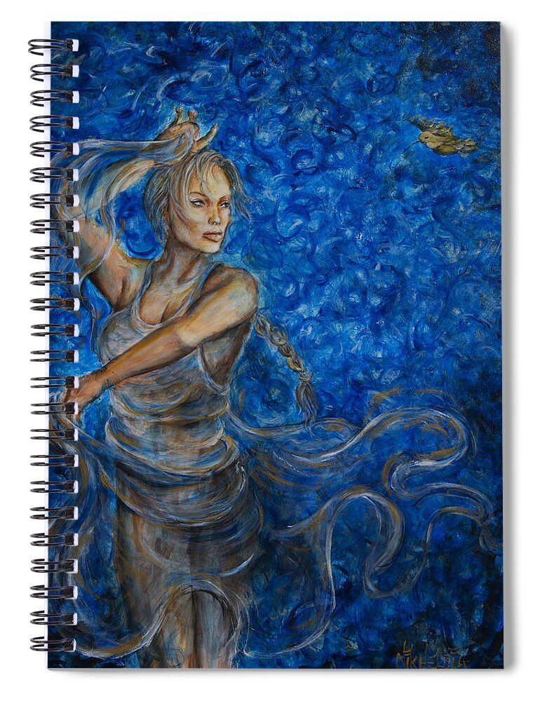 Dancer Spiral Notebook featuring the painting Fandango by Nik Helbig