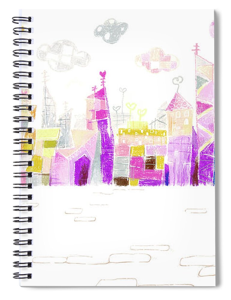 Downtown District Spiral Notebook featuring the digital art Fantastic Buildings by Bji/blue Jean Images