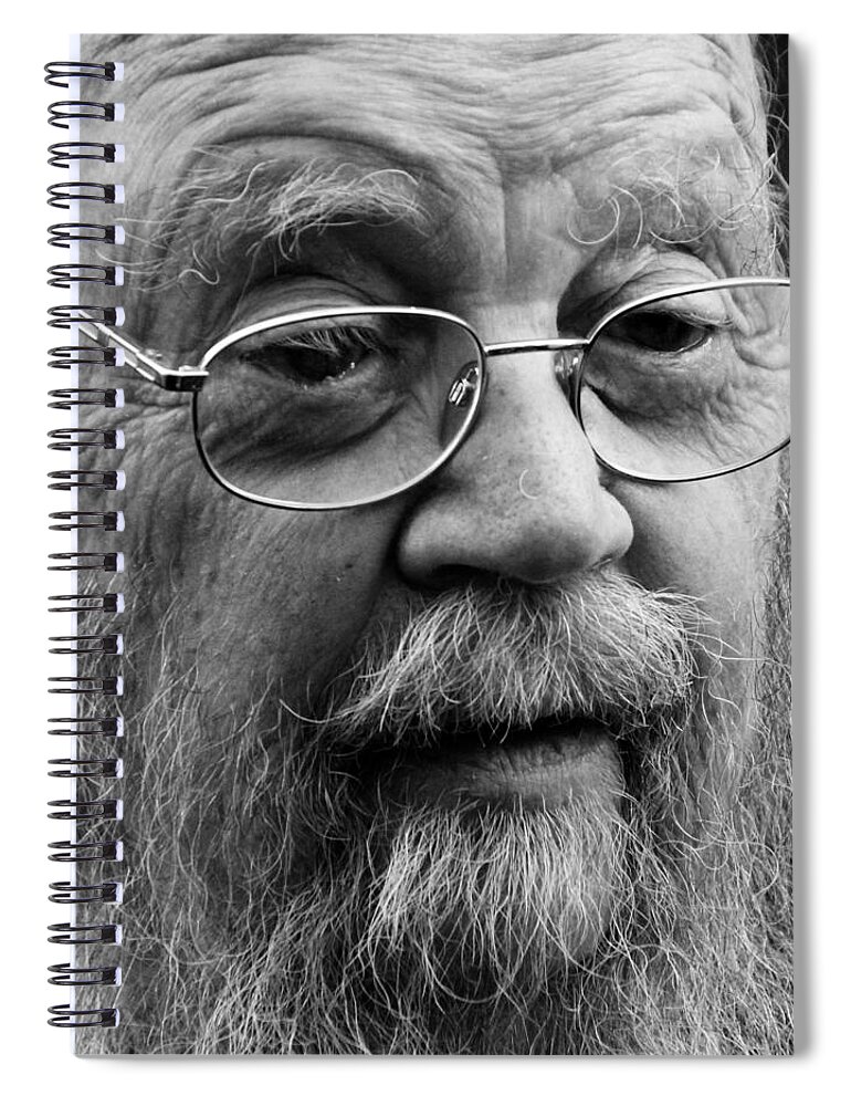 Author Spiral Notebook featuring the photograph Farley Mowat by Andrew Fare