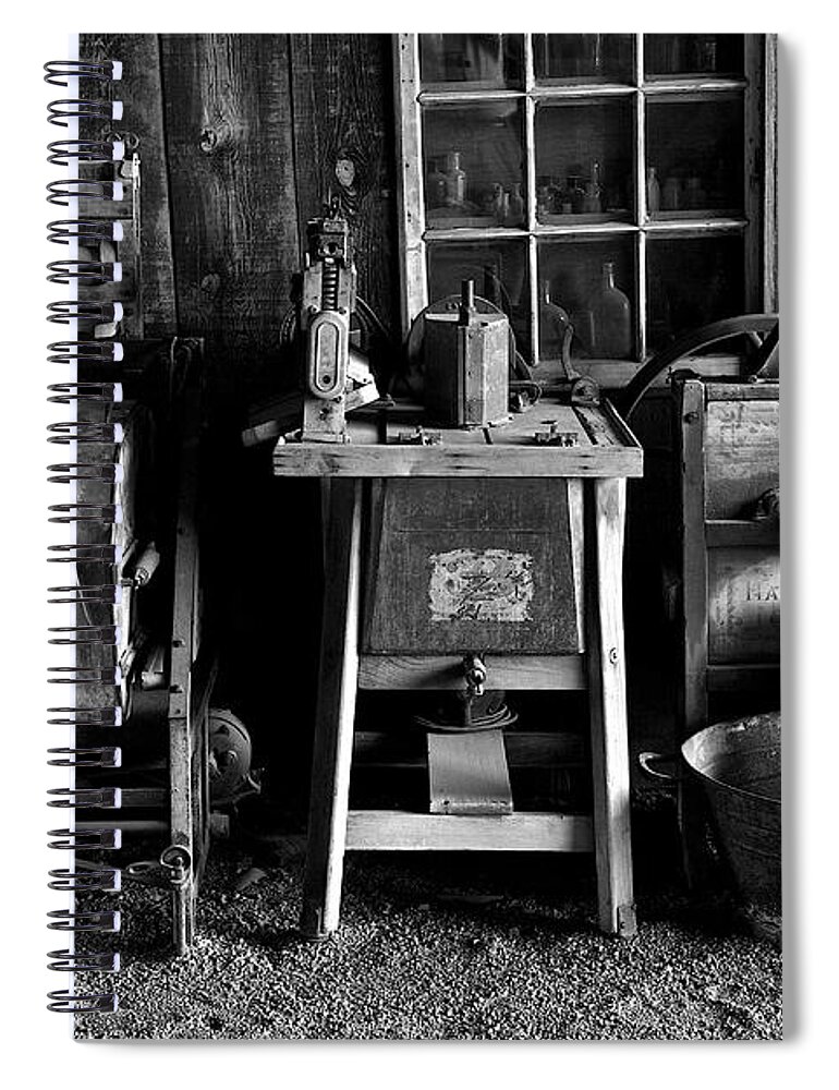 Farm Antiques Spiral Notebook featuring the photograph Farm Antiques by Richard J Cassato
