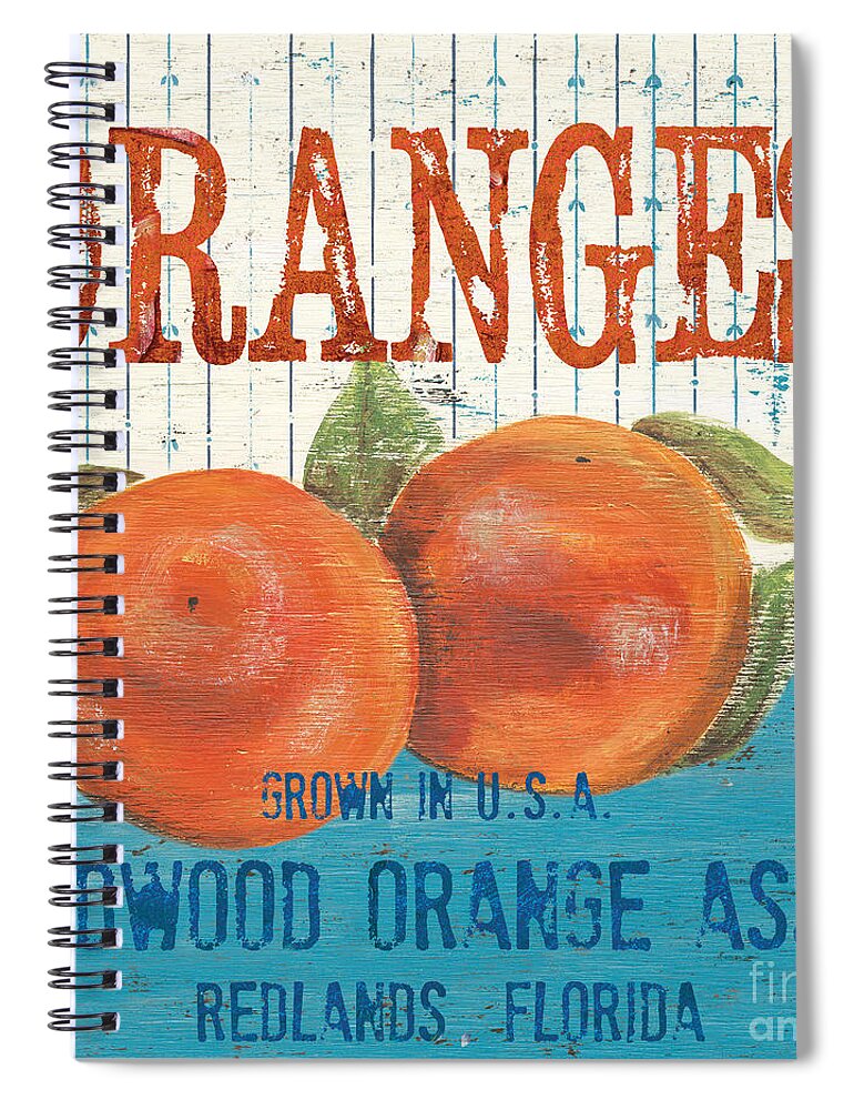 Food Spiral Notebook featuring the painting Farm Fresh Fruit 2 by Debbie DeWitt