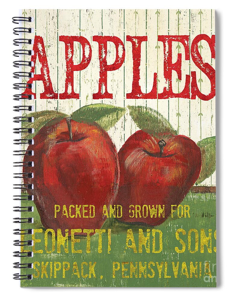 Food Spiral Notebook featuring the painting Farm Fresh Fruit 3 by Debbie DeWitt