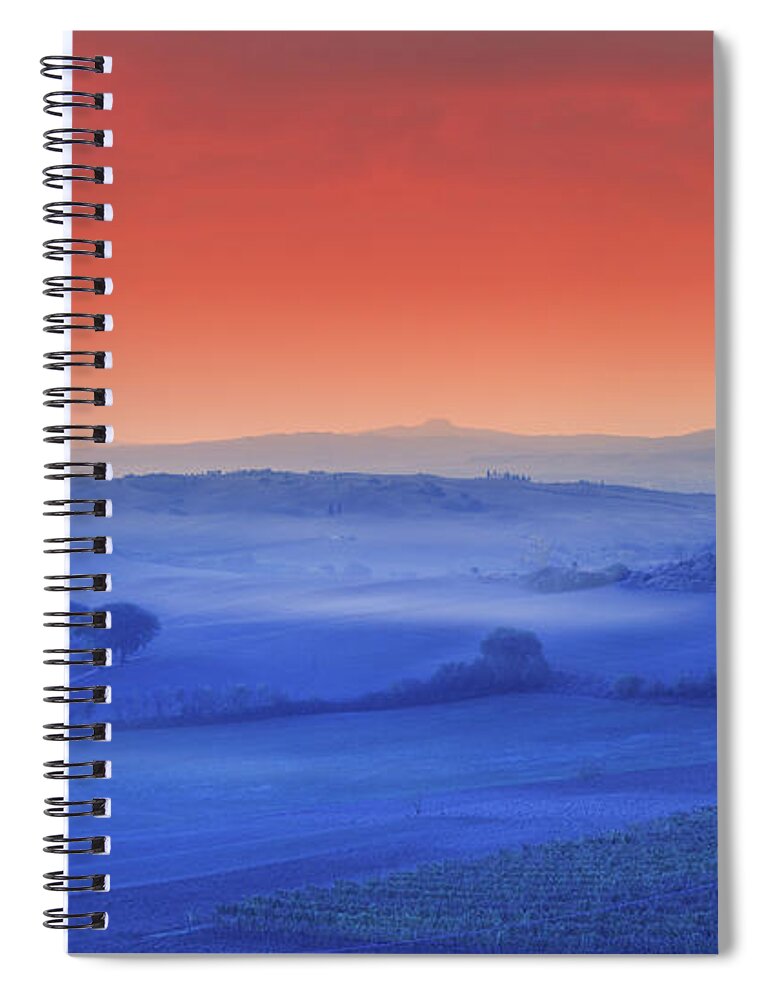 Scenics Spiral Notebook featuring the photograph Farm In Tuscany by Mammuth