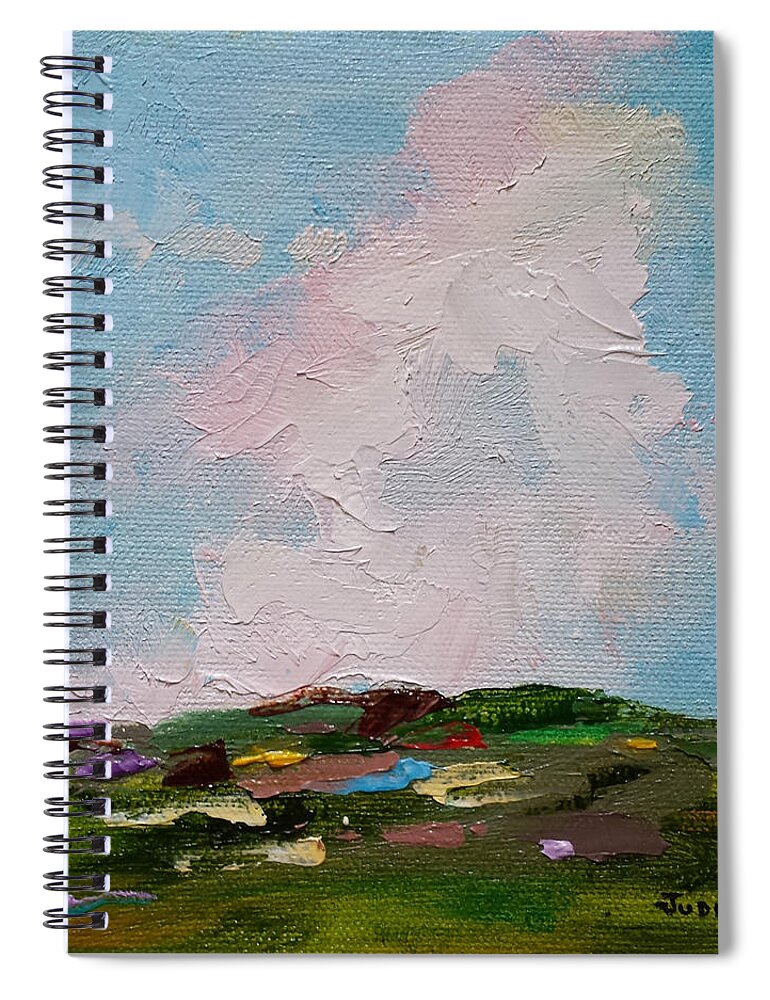 Landscape Spiral Notebook featuring the painting Farmland IV by Judith Rhue