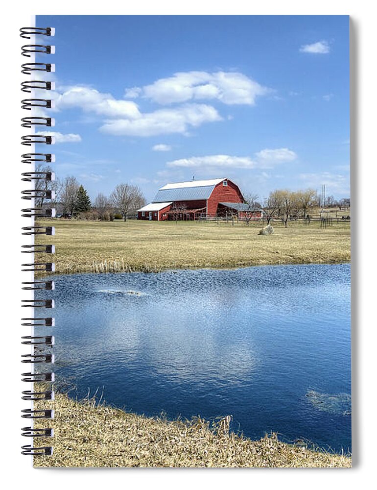 Barn Spiral Notebook featuring the photograph Farmland Paradise by Donna Doherty