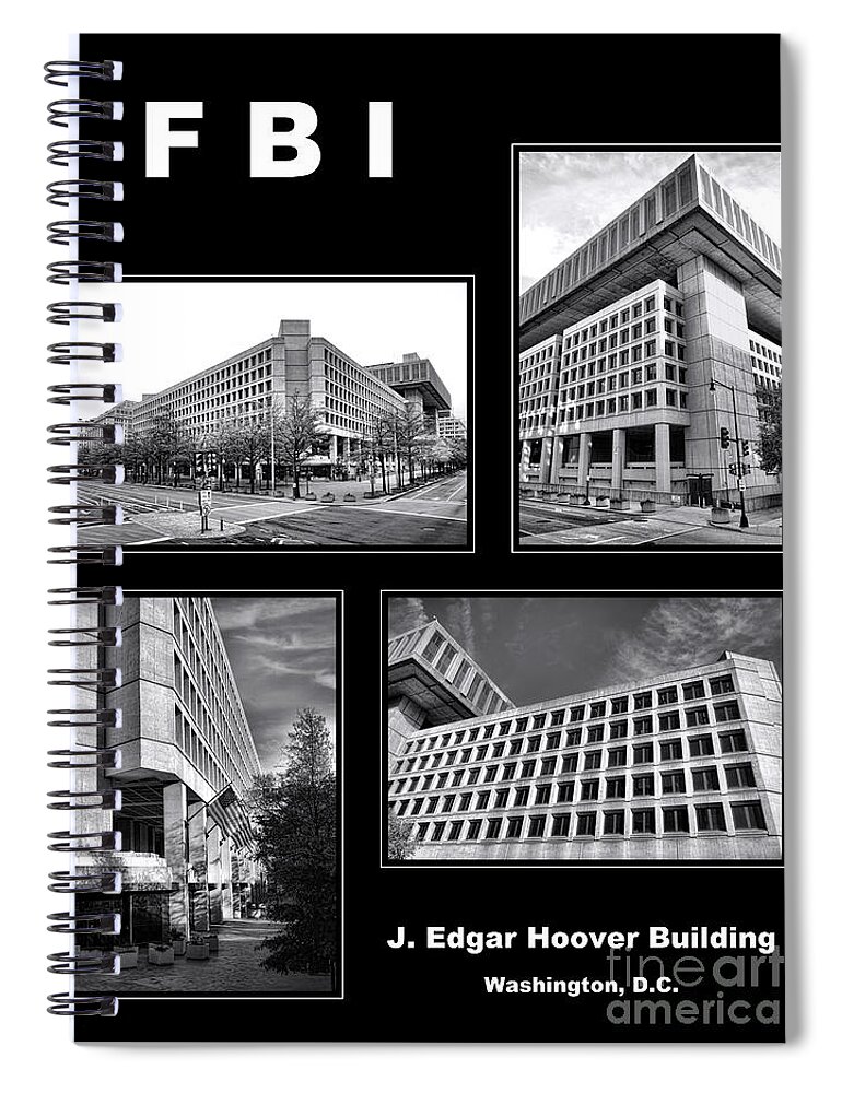 Fbi Poster Spiral Notebook featuring the photograph FBI Poster by Olivier Le Queinec