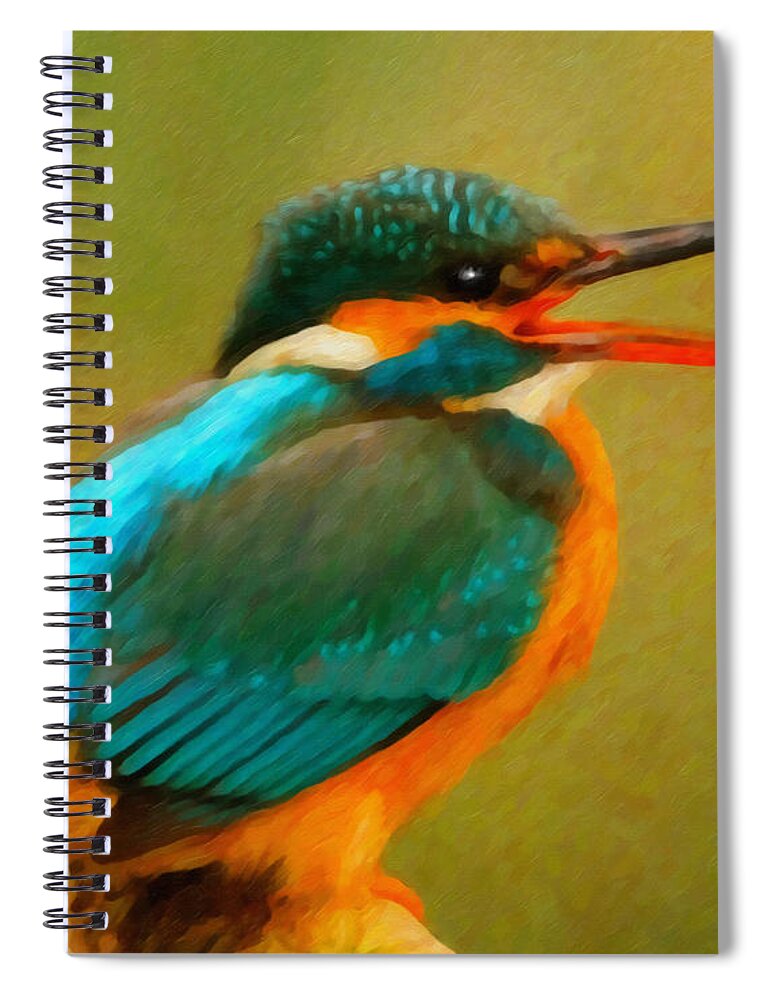 Impressionism Spiral Notebook featuring the digital art Feathered Friends by Georgiana Romanovna
