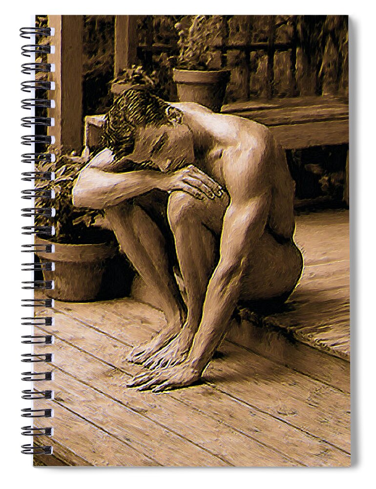 Troy Caperton Spiral Notebook featuring the painting Feet and Hand  by Troy Caperton