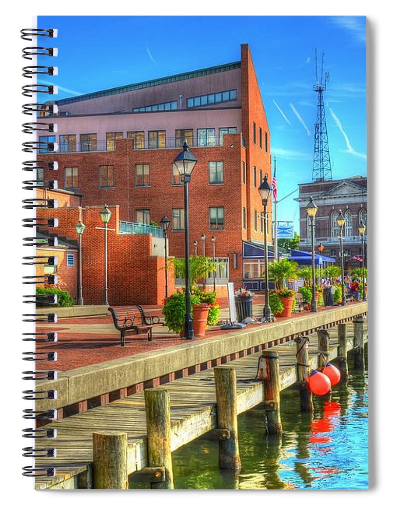 Fells Point Spiral Notebook featuring the photograph Fells Point Dock by Debbi Granruth