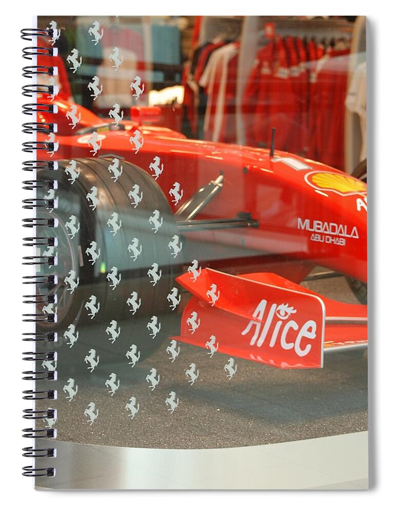 Stallions Spiral Notebook featuring the photograph Ferrari Formula One by Rob Hans