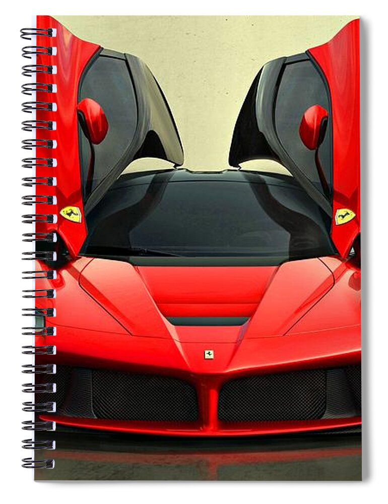 Ferrari Laferrari F 150 Supercar Spiral Notebook featuring the photograph Ferrari Laferrari F 150 Supercar by Movie Poster Prints