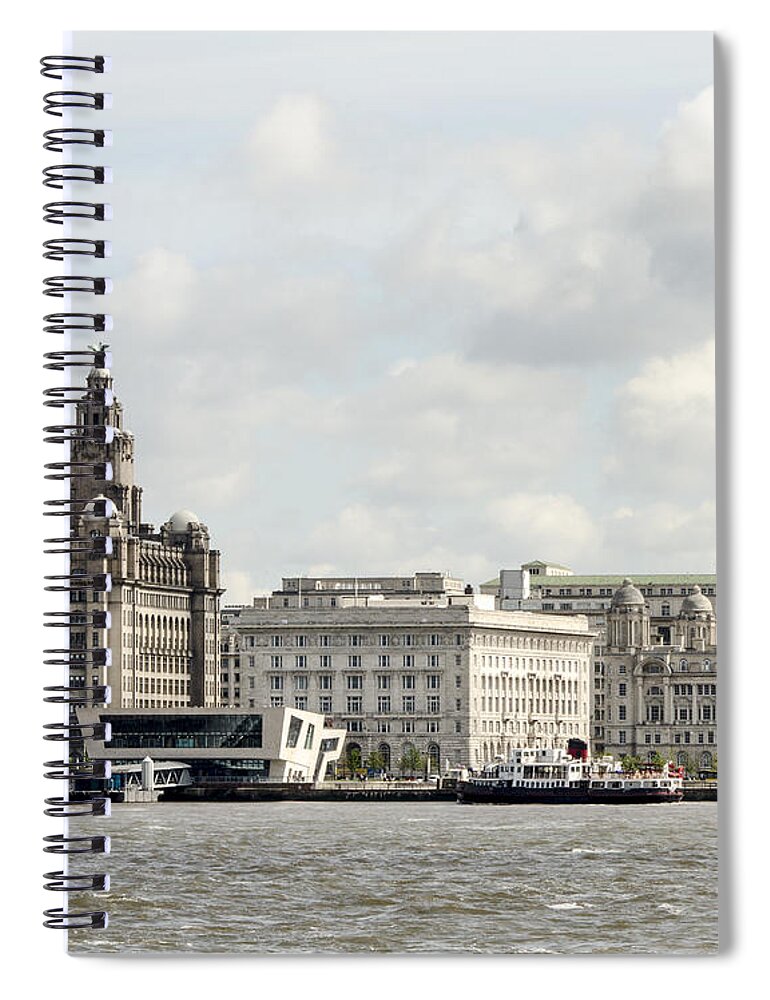 Ferry Spiral Notebook featuring the photograph Ferry at Liverpool by Spikey Mouse Photography