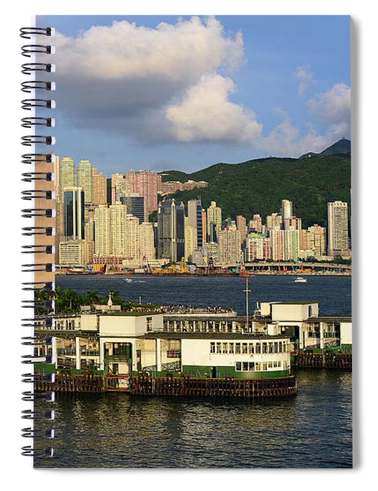 Built Structure Spiral Notebook featuring the photograph Ferry Pier, Hong Kong, 2013 by Joe Chen Photography