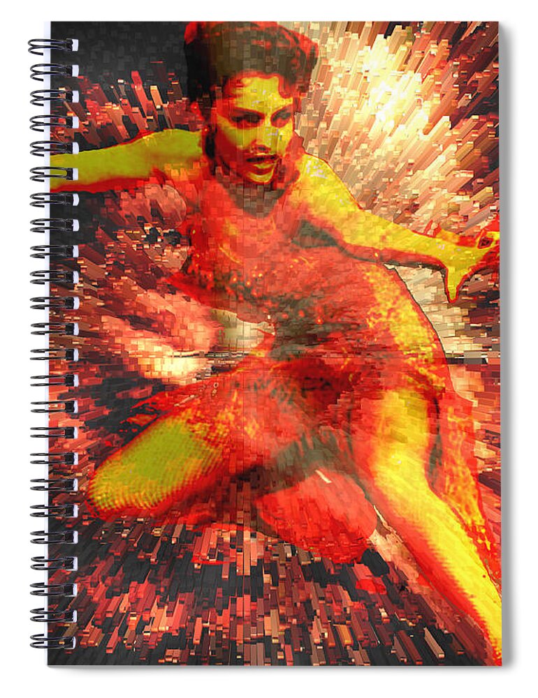 Fever Spiral Notebook featuring the digital art Fever by Seth Weaver