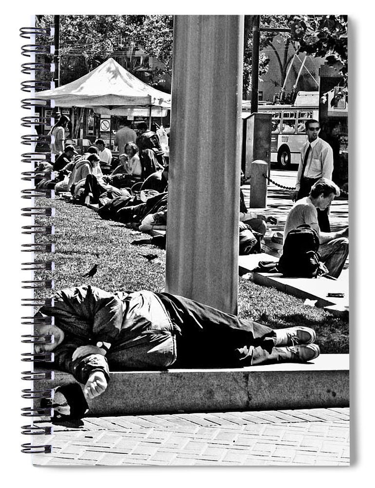 Homeless Spiral Notebook featuring the photograph Few Care    Do You by Joseph Coulombe