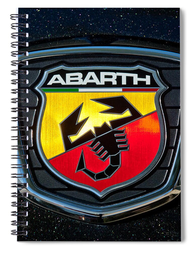 Fiat Abarth Emblem Spiral Notebook featuring the photograph Fiat Abarth Emblem by Jill Reger